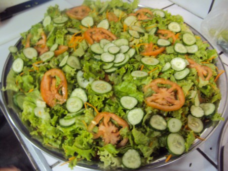 Salada verde com a chef miriam pires